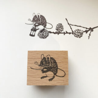 Maus sitzend klein (Stempel)