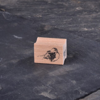Rotkehlchen sitzend (Stempel)